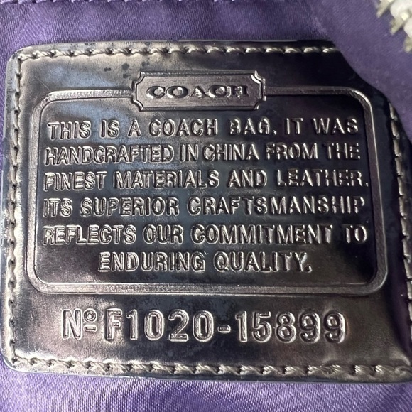 Coach Poppy Silver Spotlight Limited Edition Story Patch Leather Bag RARE 15899 - Picture 15 of 16